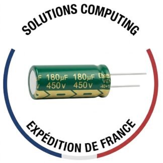 Condensateur électrolytique 180 µF 450 V Low ESR (Reparation alim / TV / PC)